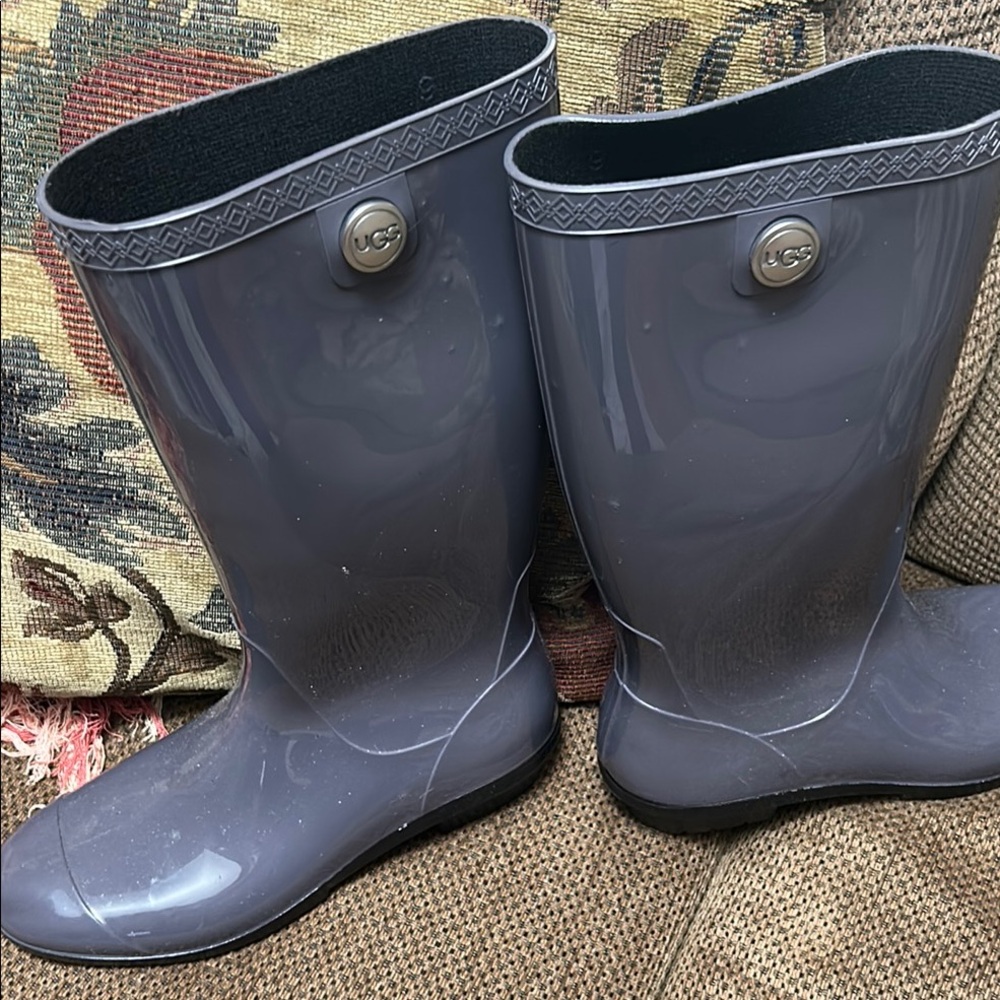 UGG Charcoal Glossy Boots Brand New -Never Worn.